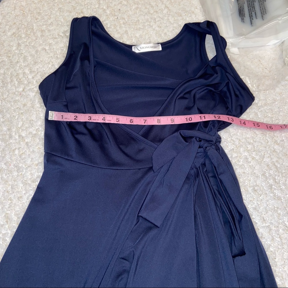 💙✨ Navy Blue Wrap Maxi Dress – Size S - Picture 6 of 10